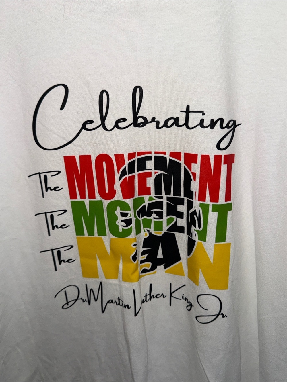 Celebrating The Movement The Moment The Man MLK Jr. Graphic Tee - White - Picture 4 of 7